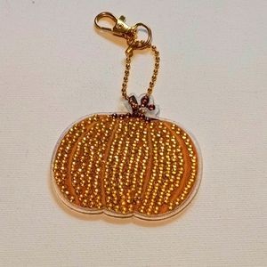 Blingy Golden Autumn Squash Keychain